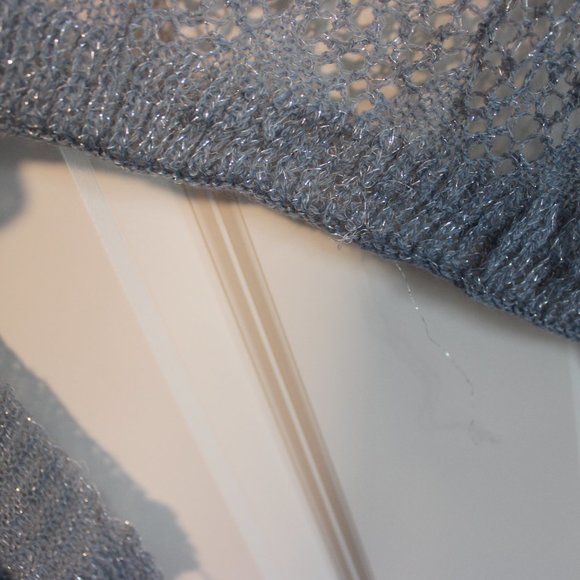 Light Blue and Silver convertible scarf/wrap - Picture 3 of 5